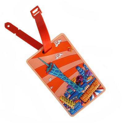 China Cool Canton Tower Soft PVC ID Name Label Luggage Tag / Suitcase Name Tag For  Travel Souvenir for sale