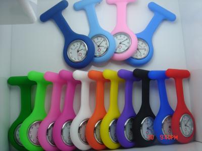 China Colorful Silicone Rubber Nurse Watches Doctor Medical Wristwatch Accept Pantone Color Custom , 15 Colors In Stock for sale