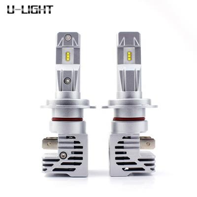 China Built-in Fan 55w 5000lm Car Led Headlight Small Size Halogen Led Motorcycles Headlight M3 H7 Led Bulb for sale