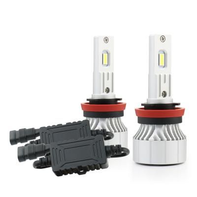 China Super Bright Error Free H8 H9 H11 50W CANBUS 9000LM LED Headlight Bulbs Can Working At 12V 24V For All Car Headlamp 6000K for sale