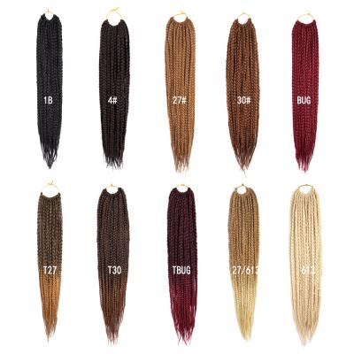 China Hot Selling X-Ring Hair 18inch 22stands Synthetic Senegalese Twist Hair Box Braids Crochet Hair Extension Lead for sale