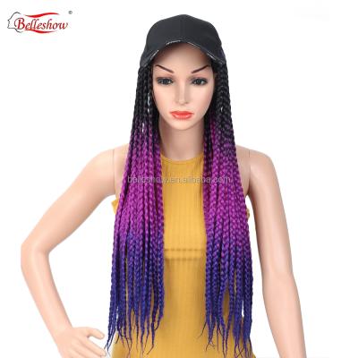 China Hot Selling Ombre Braiding Hair Crochet Hair Jumbo Braid 3x Basketball Cap Synthetic Braiding Black Box Straight Braiding Hair for sale