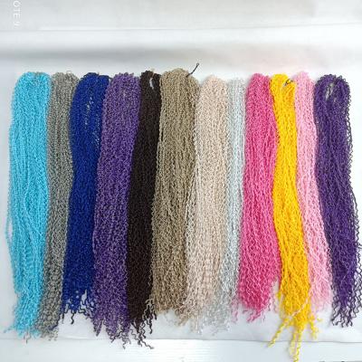 China Silky Straight Zizi Ombre Blonde Purple Blue Micro Wave Zizi Braiding Hair Gray Colors Synthetic Zizi Crochet Braids Hair Micro Box Braids Hair for sale