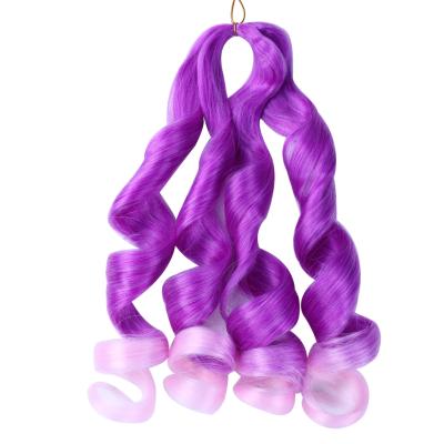 China hot sale U-tip Hair Synthetic Bulk Crochet Hair Deep Loop Braids 150g Spiral Curly Hair for sale