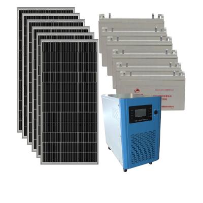 China Commercial OEM Off Grid Solar Power System 5kw Solar Generator Gel Battery for sale