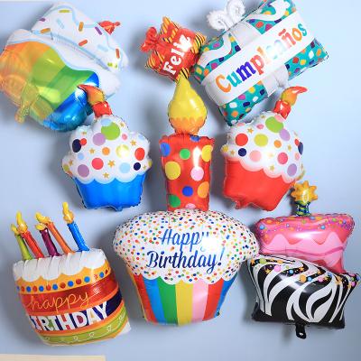 China Party Decoration In Stock Colorful Polka Dot Candle Birthday Cake Foil Balloons For Kids Birthday Wedding Party Decoration Balloons Wholesale for sale