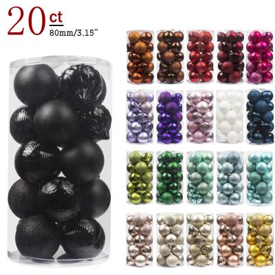 China Christamas Home Decoration Graduation Decoration Balls Hanging Plastic Ball Set Black 100mm 40mm 60mm 80mm Graduation Decoration for sale