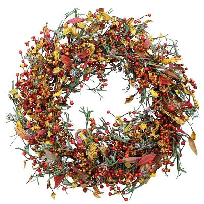 China Artificial Festival Home Decor Festival Decoration Pine Cone Pip Berry Spring Heart Star Shape Garland for sale