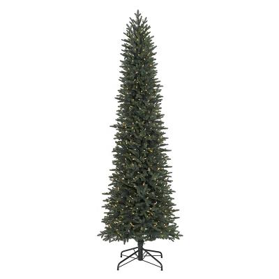 China Popular plastic pvc&pe tree decoration Christamas decoration Christmas pencil artificial thin Christmas tree stand for sale