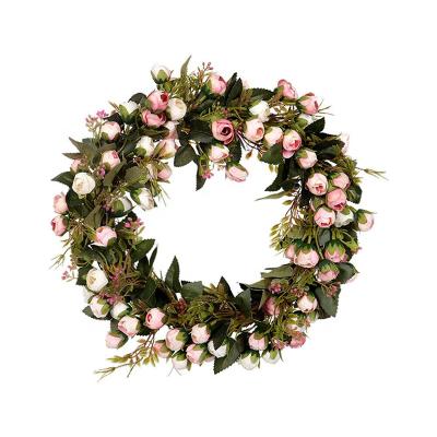 China Artificial Christmas Wreath Festival Decoration New Products Christmas Home Decorative Wreath Door Hanger for sale