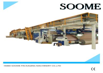 China Fully Automatic Corrugated Cardboard Production Line 5 Layers 1 Year Warranty for sale