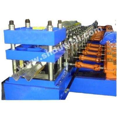 China Building Material Shops Highway Guardrail Roll Forming Machine Steel Production Line Board Making Machine for sale