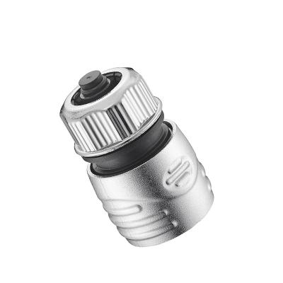 China Plug in YTX 12mm Water Pipe Connector W/Stop Irrigation Hose Tool Metal Quick Connector for sale