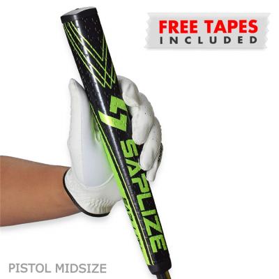 China Mid Size PU Leather+ EVA Foam SAPLIZE PP02 Golf Grips Moon PU Leather Golf Putter Grips Green for sale