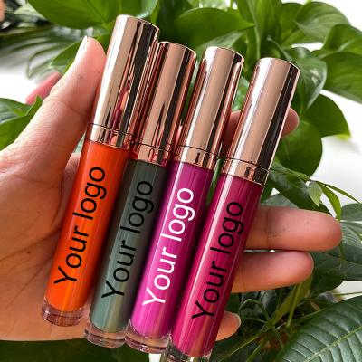 China Waterproof 30 Colors Private Label Liquid Lipstick Matte Lipstick Rose Gold Tubes Wholesale Lipstick for sale