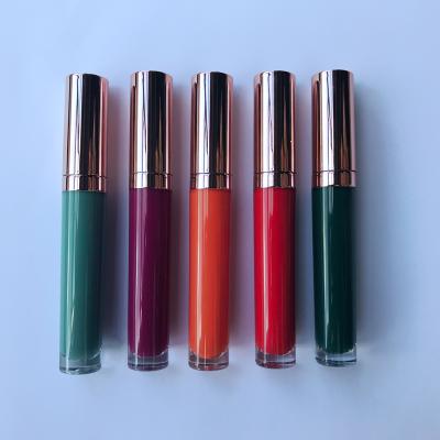 China Waterproof Create Creamy Matte Liquid Lipstick Lipstick Wholesale Private Label Cosmetics Kissproof 24 Colors Rose Gold Round Tube Lipstick for sale