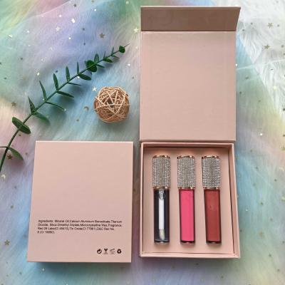 China Private Label Wholesale Custom Diamond Lip Gloss Waterproof Lip Gloss Tubes and Box for sale