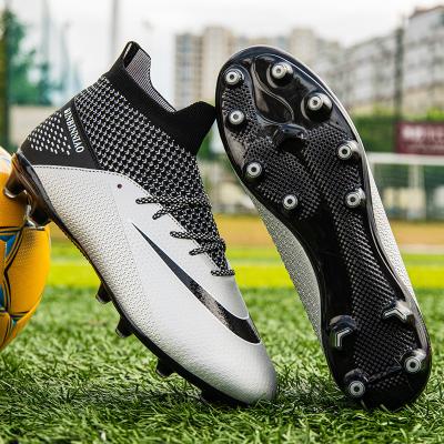 China Factory Rubber Customize Men's Boots Outdoor Futsal Soccer Shoes High Top Football Boots Soccer Sneakers Indoor Soccer Shoes Turf for sale