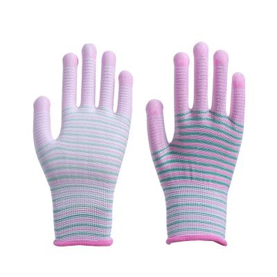 China Customized Soft Flexible Assemble Nylon Gloves Wholesale Colorful Anti-Static Gloves for sale