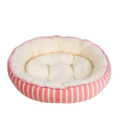 China Travel Factory Selling Round Dog Cat Bed and Comfortable Warm Pet Bed for sale