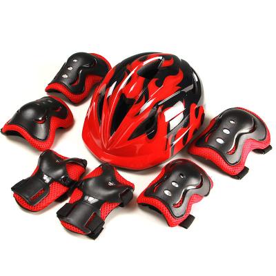 China Children's Roller Skating Helmet Protector 7 Piece Set Balance Car Bicycle Ride Skating Helmet for sale