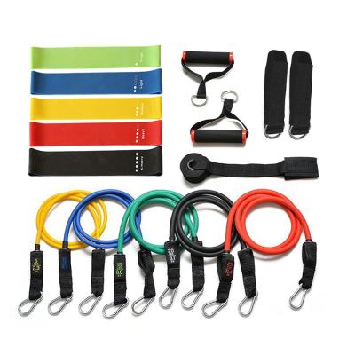 China Bodybuilding Wholesale Gym Latex Resistance Tubes Soft Training Band Set With Handles for sale