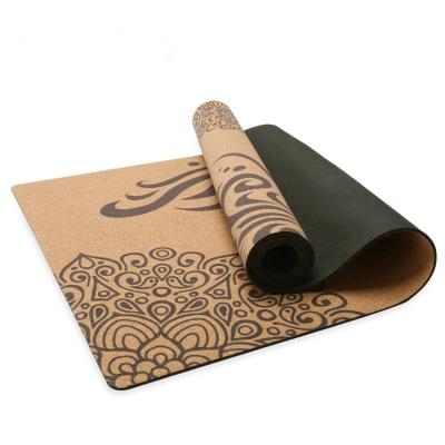 China Cheap Custom Yoga Exercise Color Printing Pattern Recycled Cork Yoga Mat Eco Friendly for sale