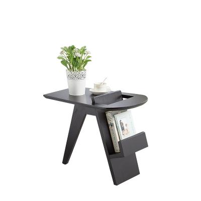 China With Storage Magazine Table Shelf Modern Storage Black Side Table for sale