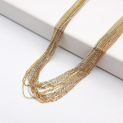 China wholesale 9K 14K 18K Real Gold 9K 14K 18K Gold Cross Chain Necklace,Solid Gold Cable Cross Chain Women Jewelry for sale