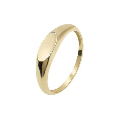 China FASHIONABLE 9K/14K Solid Gold Ring Custom Engraved Real Gold Ring Women Jewelry Signet Ring Logo Fashion 9k 14k 18k for sale