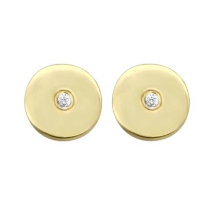 China Lead and Nickel Free Women Handmade Fine Jewelry 925 Sterling Silver Earrings Circle Stud Earrings for sale