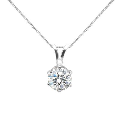 China 2020 Lead Style Necklace Gemstone Zircon Jewelry 925 Sterling Silver In Round Shape CZ Free Classic Pendant And Nickel Free for sale