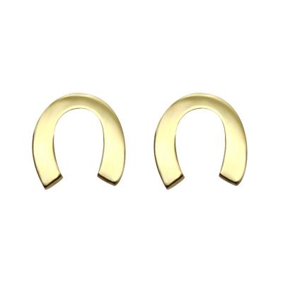 China Lead and Nickel Free Stud Earrings Horse Shoes Small Earring Women Jewelry Stud 925 Sterling Silver Fashion Simple Trendy Logo Design Plain Custom Made for sale