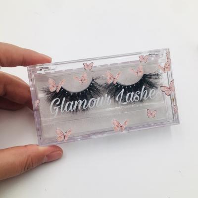 China Wholesale high quality natural lashes7d 20mm 100% mink lashes custom lashesbox eyelash packaging seller for sale