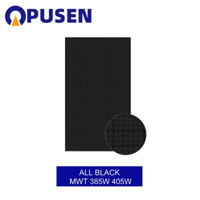 China PUSEN SOLAR PANEL MWT 132 Full Black MONO CELLS 385W 390W 400W 405W RT D6 III All Black PV Panel 166x166MM for sale