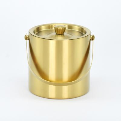 China Factory Price Sustainable Double Wall 304 Stainless Steel Ice Bucket for sale