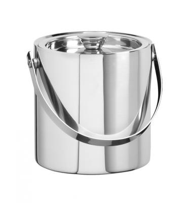 China Sustainable premium brushed stainless steel doublewall ice buckets for restaurants for sale