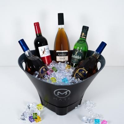 China Sustainable Hot Sale Custom Logo Led Champagne Ice Bucket With Led Lights for sale