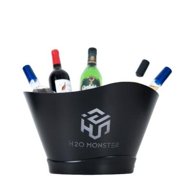 China Club Viable Night Party Decoration LED Illuminated Plastic Ice Bucket Wine Cooler for sale