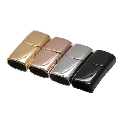 China High Quality Fashionable DIY Jewelry Accessory Jewelry Findings Leather 316L Stainless Steel Magnet Clasp Buckle Backing Custom for sale