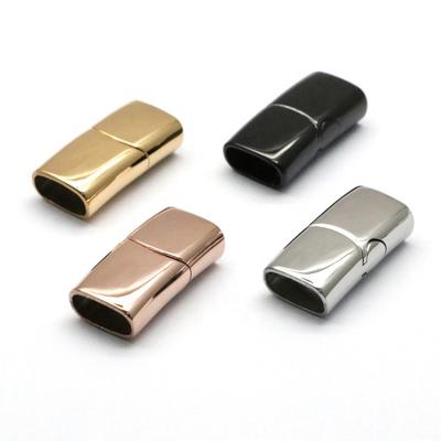 China Wholesale DIY Jewelry Accessory Stainless Steel Rope DIY18k Leather Gold Plated Buckle 12*6mm Wide for sale