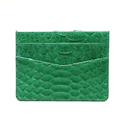 China Slim Wallet Python ID Card Holder Credit Card Holder Slim Wallet Custom Leather Mini Bag For Men for sale