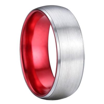 China FASHIONABLE Celtic Dragon Blue Tungsten Carbide Wedding Band Ring For Men 8mm Red Rings Inlaid Inside for sale