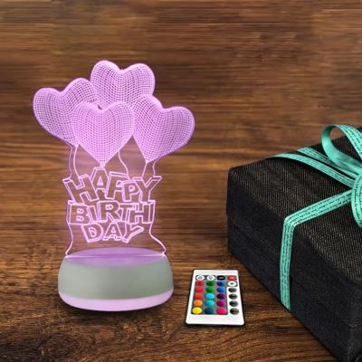 China Hot Sale Cheap Price Modern Customized Hearts Shape Kids Nursery Night Light For Birthdays Gift 3 d Night Light for sale