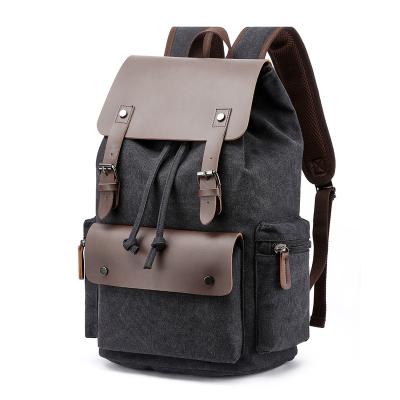 China With USB Custom Canvas Women's Stylish Durable Men's Backpack College School Laptop Backpack for sale