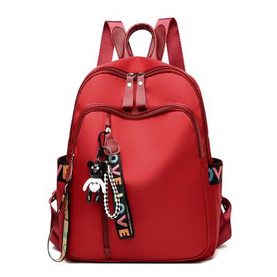 China Small black stylish women women ladies logo waterproof custom nylon backpack leisure girls school backpacks for sale