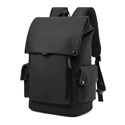 China With USB Wholesale Custom Fashionable Men's Canvas Waterproof Casual School Backpack for sale