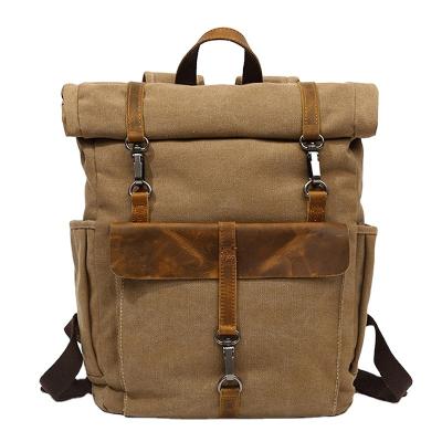 China With mochila usb men laptop vintage canvas outdoor backpack to travel backpack custom made casual rucksack for sale