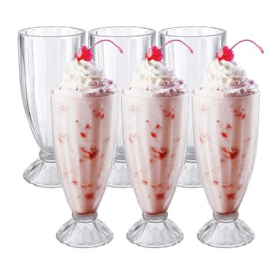 China Dessert Glass Cups Eggnog Glasses Round 12oz Dessert Cups Food Grade Ice Cream Glass Bowl Glass Cup for sale