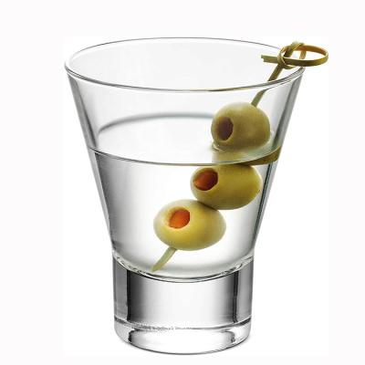 China Wholesale Stealth Glassware V Shaped Whiskey 250ml Martini Set Bar Cocktail Glassware With Thick Bottom for sale